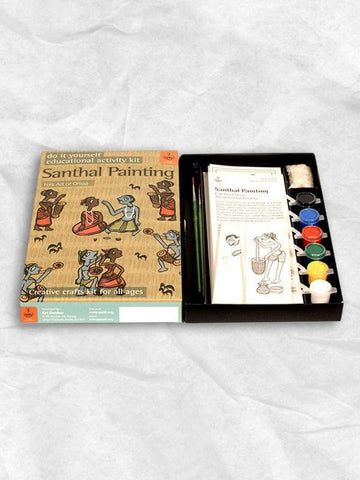 DIY Educational Colouring Kit - Santhal Painting of Odisha for Young Artists (5 Years +)