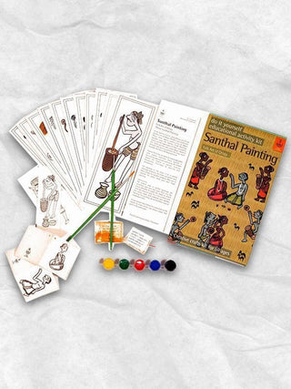  DIY Educational Colouring Kit - Santhal Painting of Odisha for Young Artists (5 Years +) by Potli sold by Flourish
