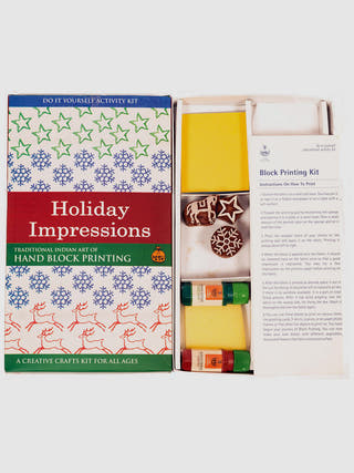 DIY Wooden Block Printing Craft Kit Potli
