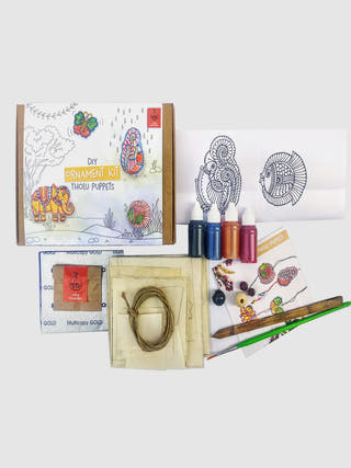 DIY Ornament kit - Handmade Tholu Traditional Puppets Potli
