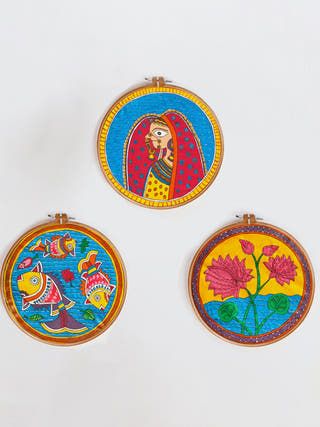 Handmade DIY Fabric Painitng kit  Madhubani Fish Potli