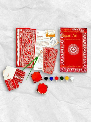  DIY Educational Colouring Kit - Aipan Painting of Uttarakhand for Young Artists (5 Years +) by Potli sold by Flourish