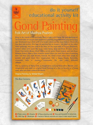  DIY Educational Colouring Kit - Gond Painting of Madhya Pradesh for Young Artists (5 Years +) by Potli sold by Flourish