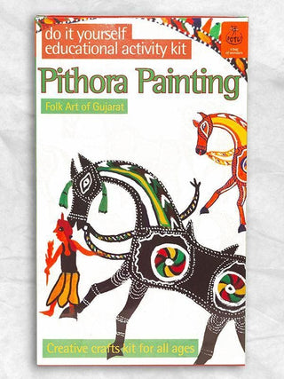 DIY Educational Colouring Kit - Pithora Painting of Gujarat for Young Artists (5 Years +) Potli