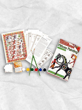  DIY Educational Colouring Kit - Pithora Painting of Gujarat for Young Artists (5 Years +) by Potli sold by Flourish