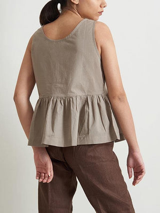  Freestyle Peplum Top Grey by Patrah sold by Flourish