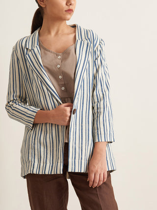 All Season Blazer-Off White Patrah