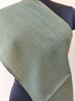 Hand-woven Woollen Scarf Pure Merino Wool Green Grey Kilmora