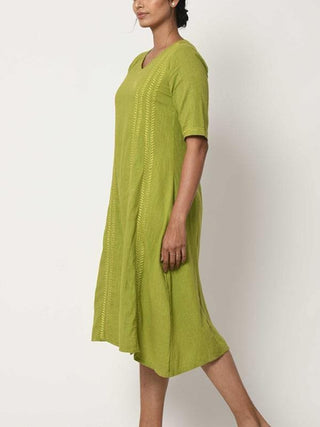  Sleeveless Dress  Mint Green by Rangsutra sold by Flourish