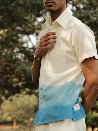 Marigold, Sunshine Shirt, Off-white + Blue Something Sustainable