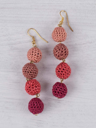  Handmade Rain Drop Earrings Coral by Samoolam sold by Flourish