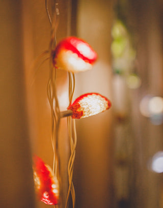 Handmade LED String Lights Pink Lily Bougainvillea Samoolam