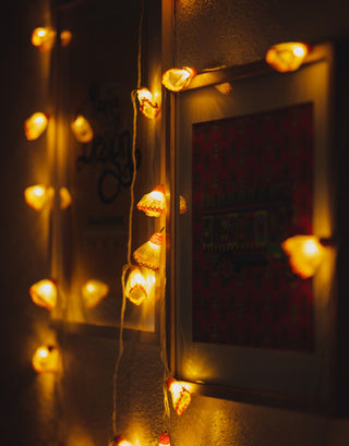 Samoolam Handmade Home Decor LED String Lights ~ Orange Frock Samoolam