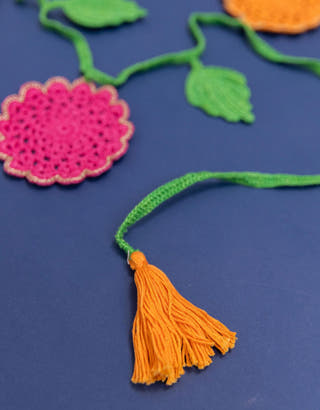 Handmade Crochet Flower Toran Bunting Samoolam