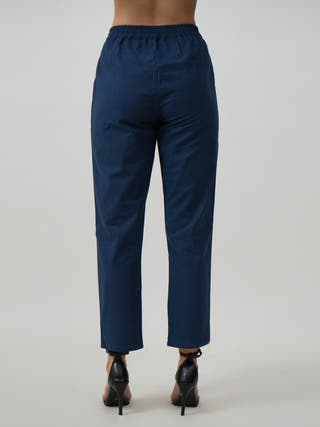 Tapered Pants Navy Blue Saltpetre