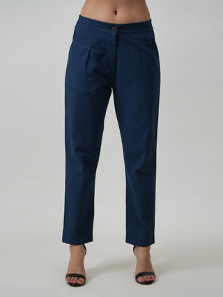 Tapered Pants Navy Blue Saltpetre