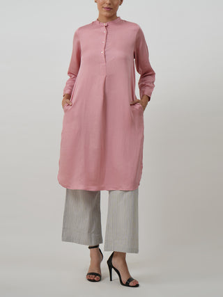 Pleated Tunic Blossom Pink Saltpetre