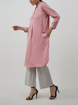Pleated Tunic Blossom Pink Saltpetre