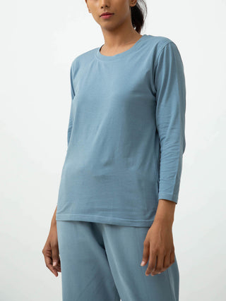 Long Sleeve T-Shirt Blue Saltpetre