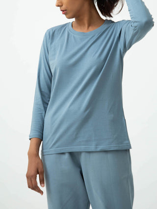 Long Sleeve T-Shirt Blue Saltpetre