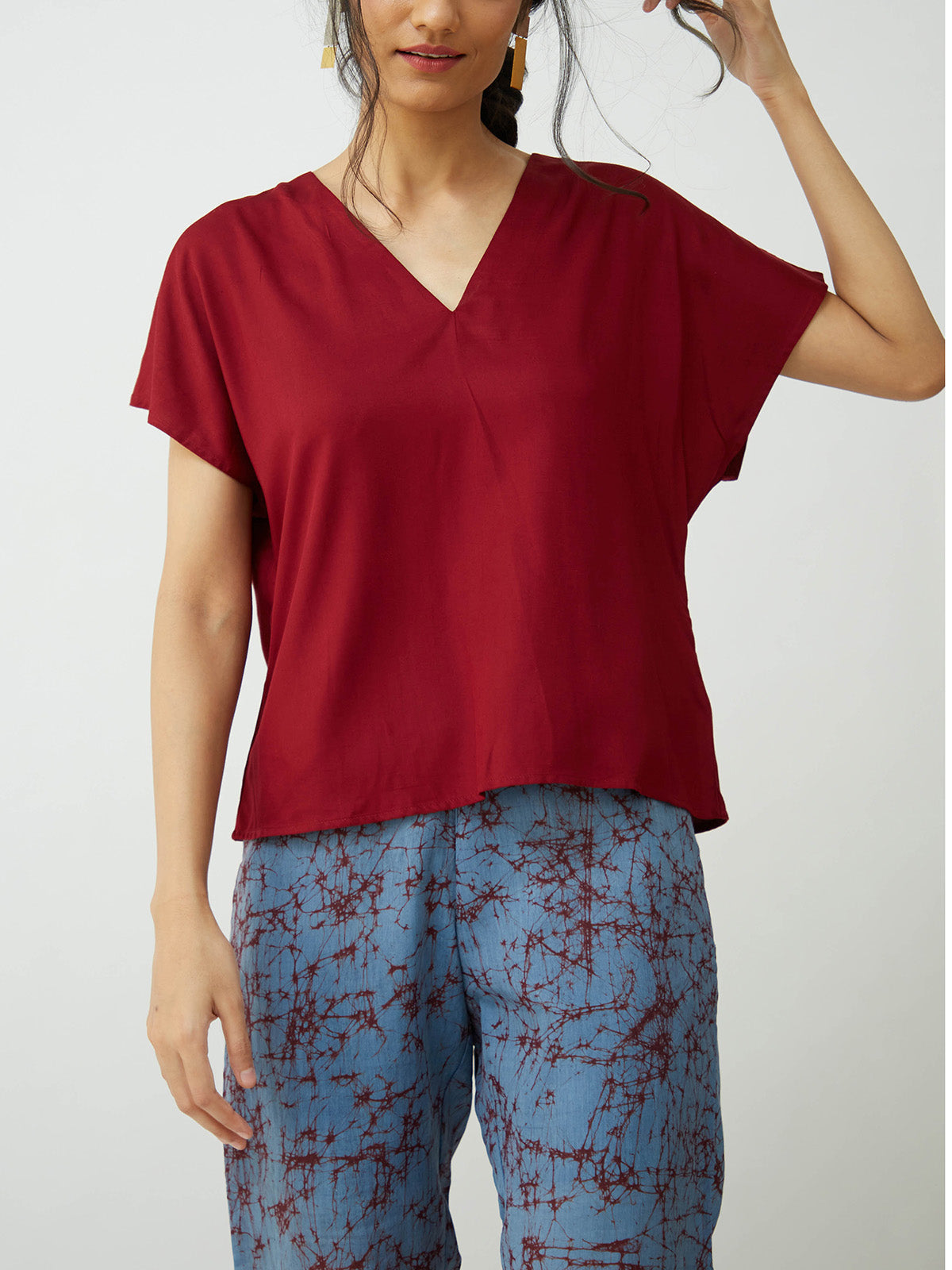 AURORA Top Maroon