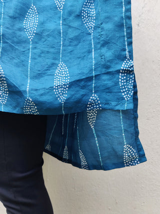  Batik Hand Printed Kimono Tunic Blue by Sasha sold by Flourish