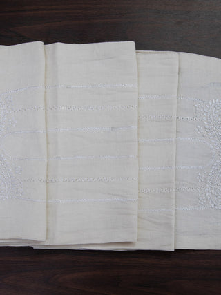 White Linen Table Runner Samuday Crafts