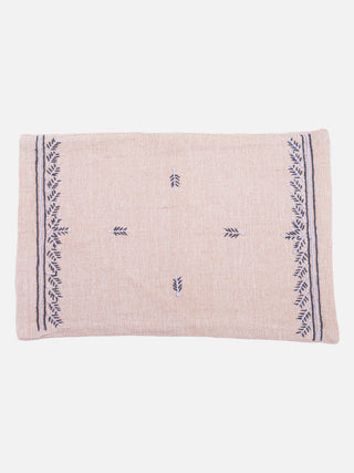 Jute Table Place mat With Black Chikankari Embroidery Samuday Crafts