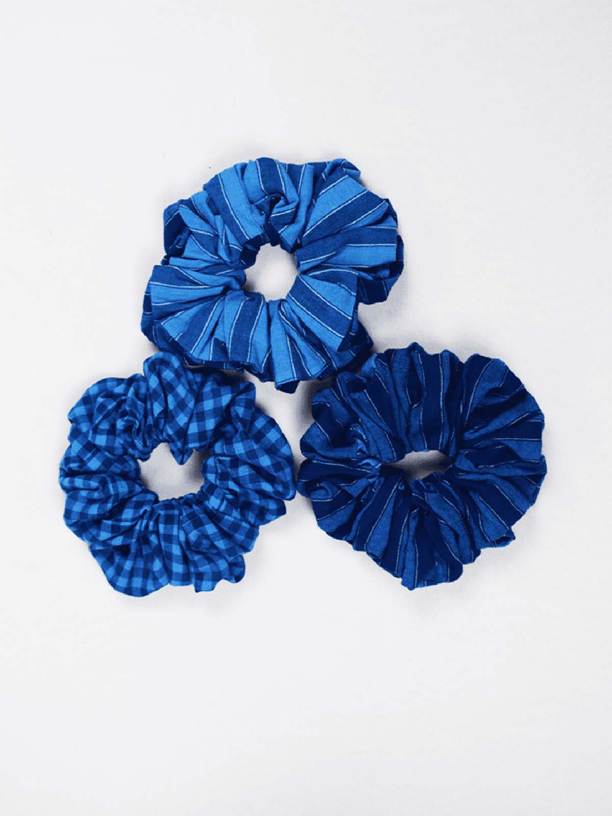 Reversible Scrunchie Blue