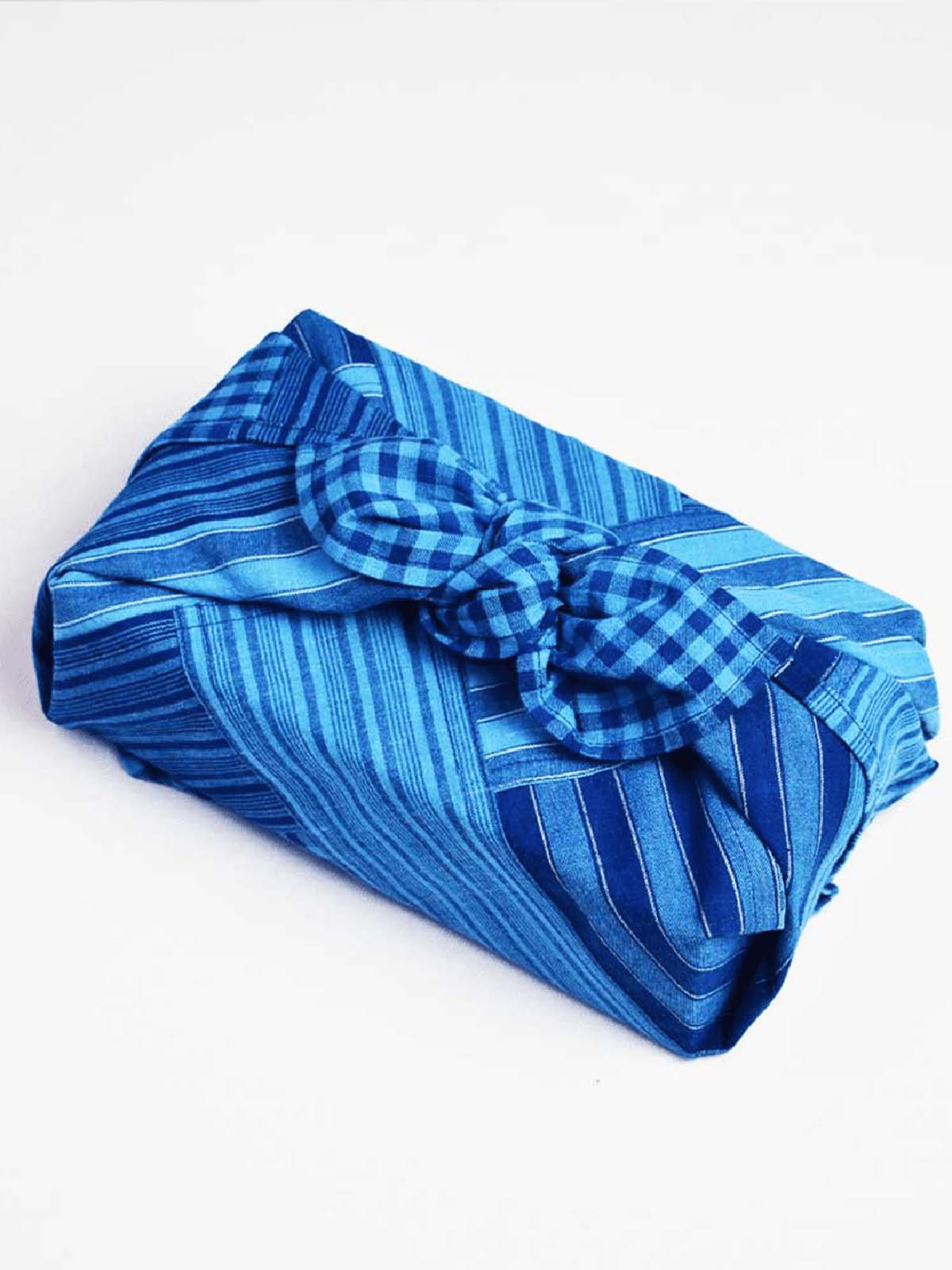 Indigo Bojagi Scarf Blue