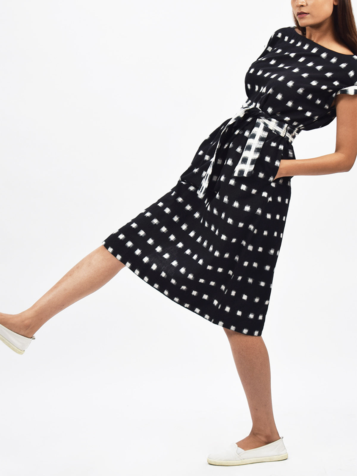 Black and White Ikat Tunic