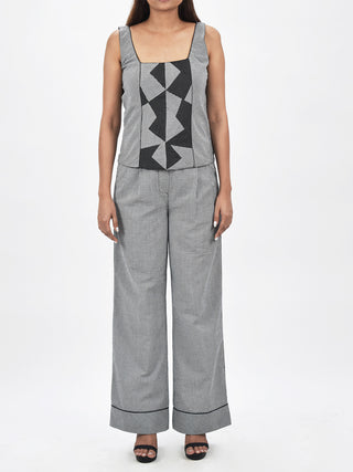 B/W Gingham pant Sonica Sarna