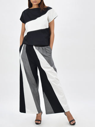 B/W TRIANGLE PATTERN PANT Sonica Sarna