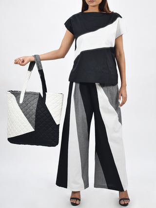 B/W TRIANGLE PATTERN PANT Sonica Sarna