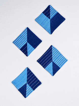 Indigo Geometry Coasters Sonica Sarna