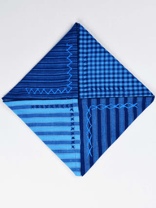 Indigo Embroidered Napkins Sonica Sarna
