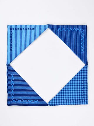 Indigo Embroidered Napkins Sonica Sarna