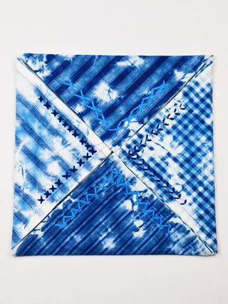 Indigo Tie Dye Embroidered Napkins Sonica Sarna