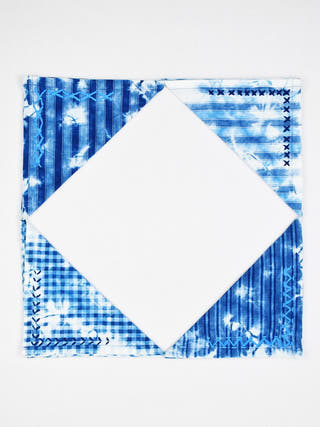 Indigo Tie Dye Embroidered Napkins Sonica Sarna