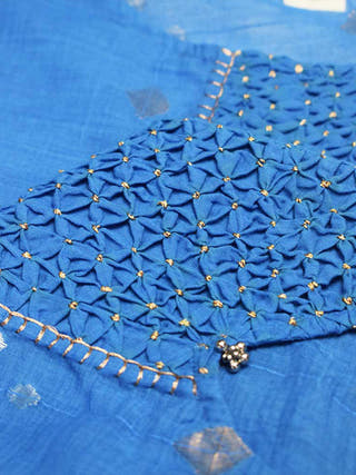 Jamdani Kimono Top Blue Sonica Sarna