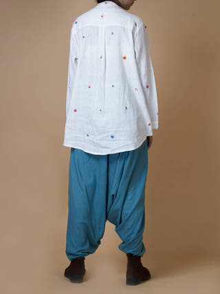 Handwoven Linen Shirt Natural Ivory Earth Route