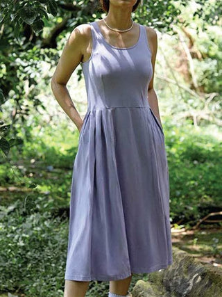 Petal Pleated Dress Lavender Something Sustainable