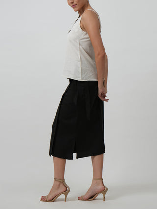 Sara Wrap Skirt Set of 2 Slip Top & Wrap Skirt Black & White SALTPETRE