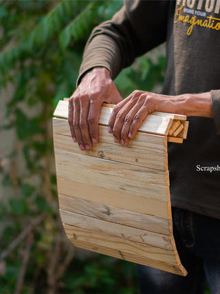 Salvage Table Placement Natural Pine Scrapshala