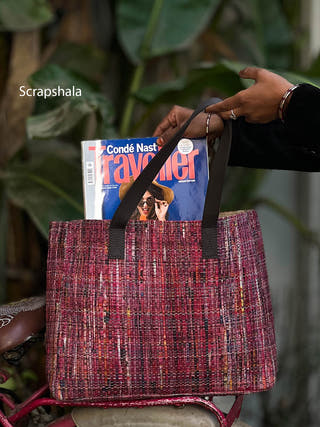CHARCHA Handloom Tote Bag Scrapshala