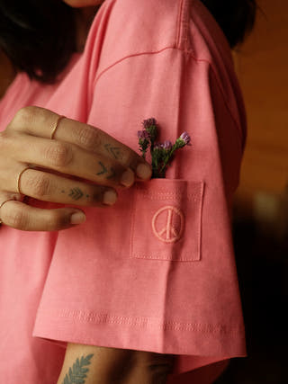 MEADOW Peace Crop Top Rose Pink Something Sustainable