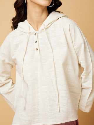 KOLII Alyssum Hoodie Top White Arras