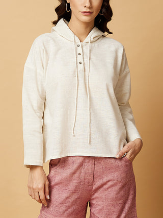 KOLII Alyssum Hoodie Top White Arras