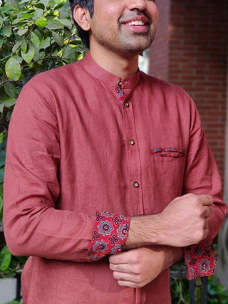 Jawahar Men's Shirt Rust Tamarind Chutney