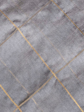 Handwoven Maheshwari Saree Charcoal With Blouse Piece Manish Saksena